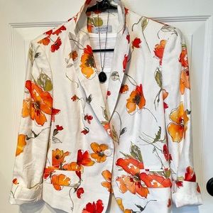 EMANUEL UNGARO Linen Spring Poppies Jacket 🌺